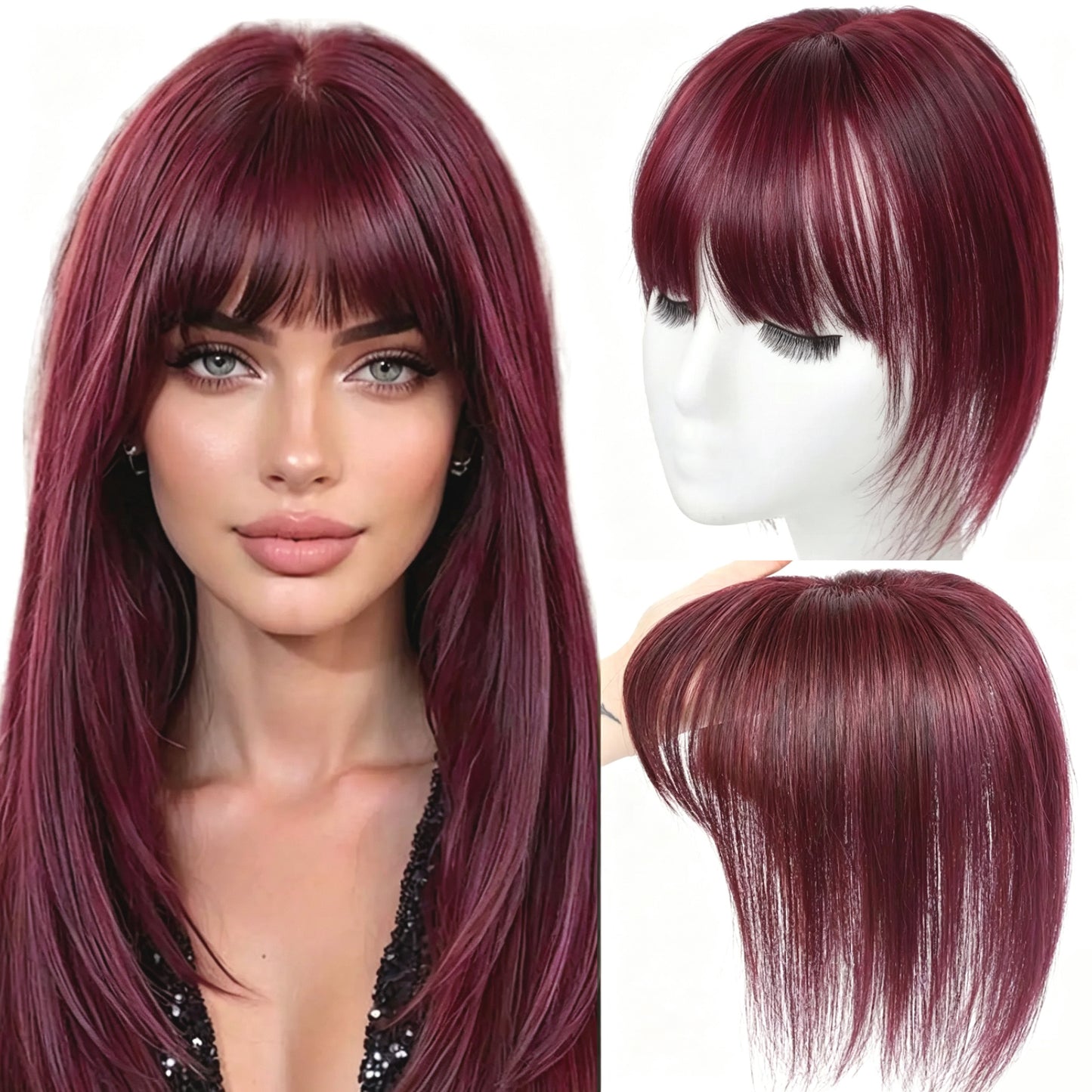 🔥🔥Human Hair Topper with Bangs🔥🔥 | Hair Piece for Thinning Hair