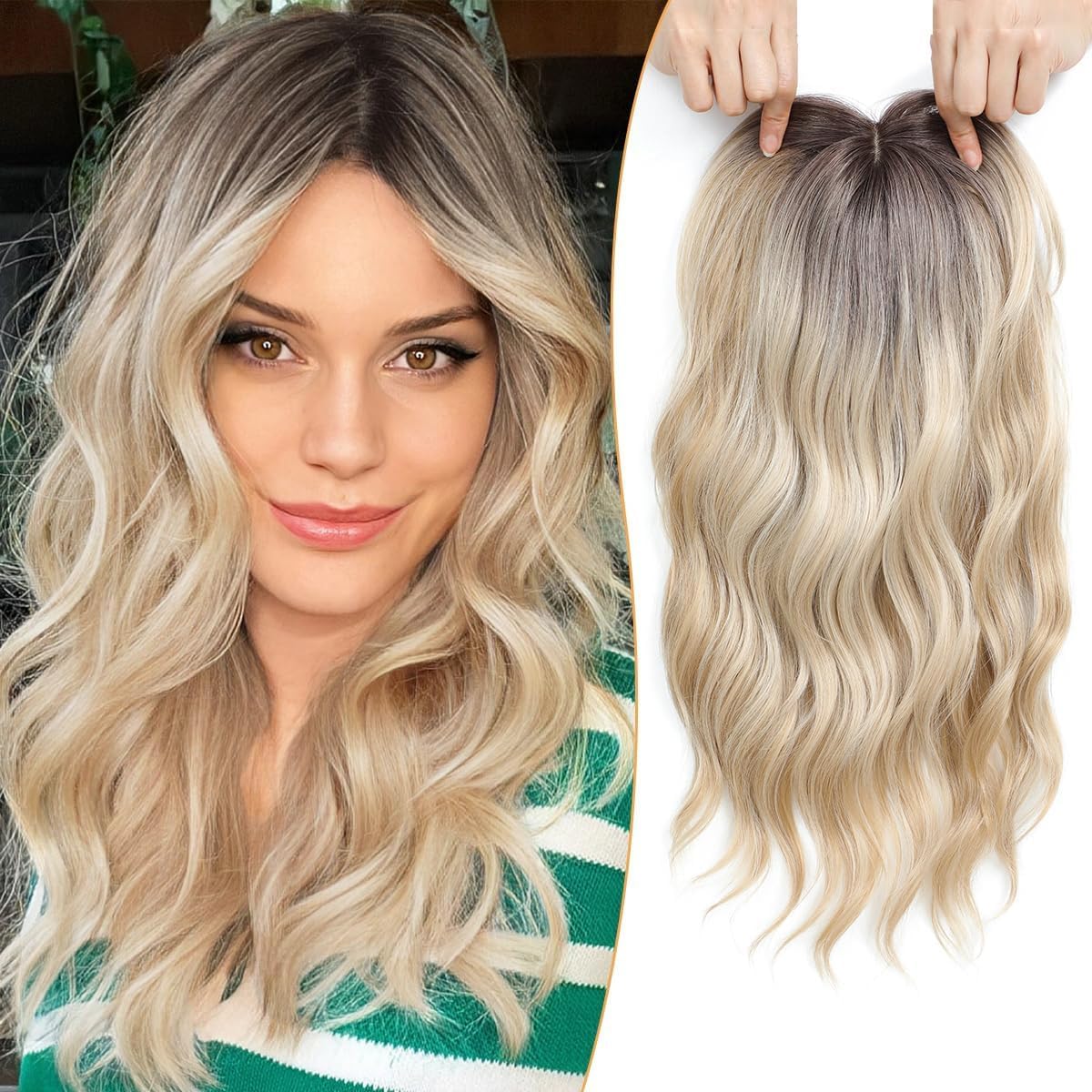 ⚡ Final Hours –⚡2026 New Lightweight & Breathable Wavy Hair Topper