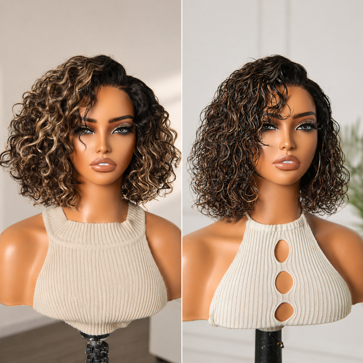 🔥🔥Ready-to-Wear Glueless Curly Bob Wig
