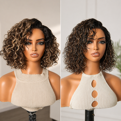 🔥🔥Ready-to-Wear Glueless Curly Bob Wig