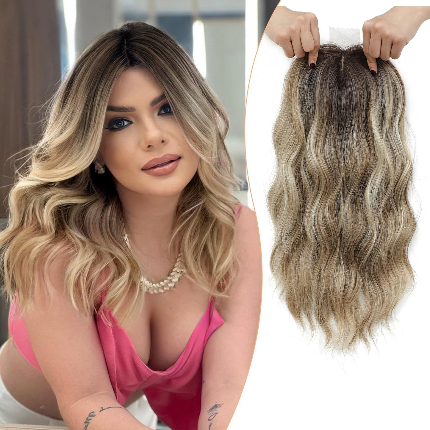 ⚡ Final Hours –⚡2026 New Lightweight & Breathable Wavy Hair Topper