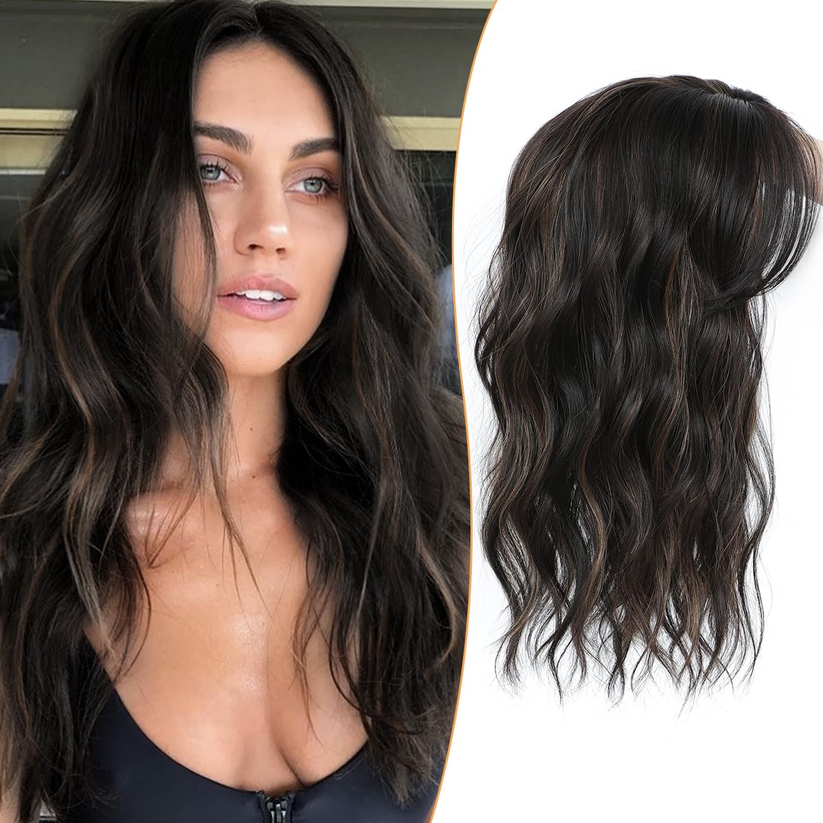 ⚡ Final Hours –⚡2026 New Lightweight & Breathable Wavy Hair Topper