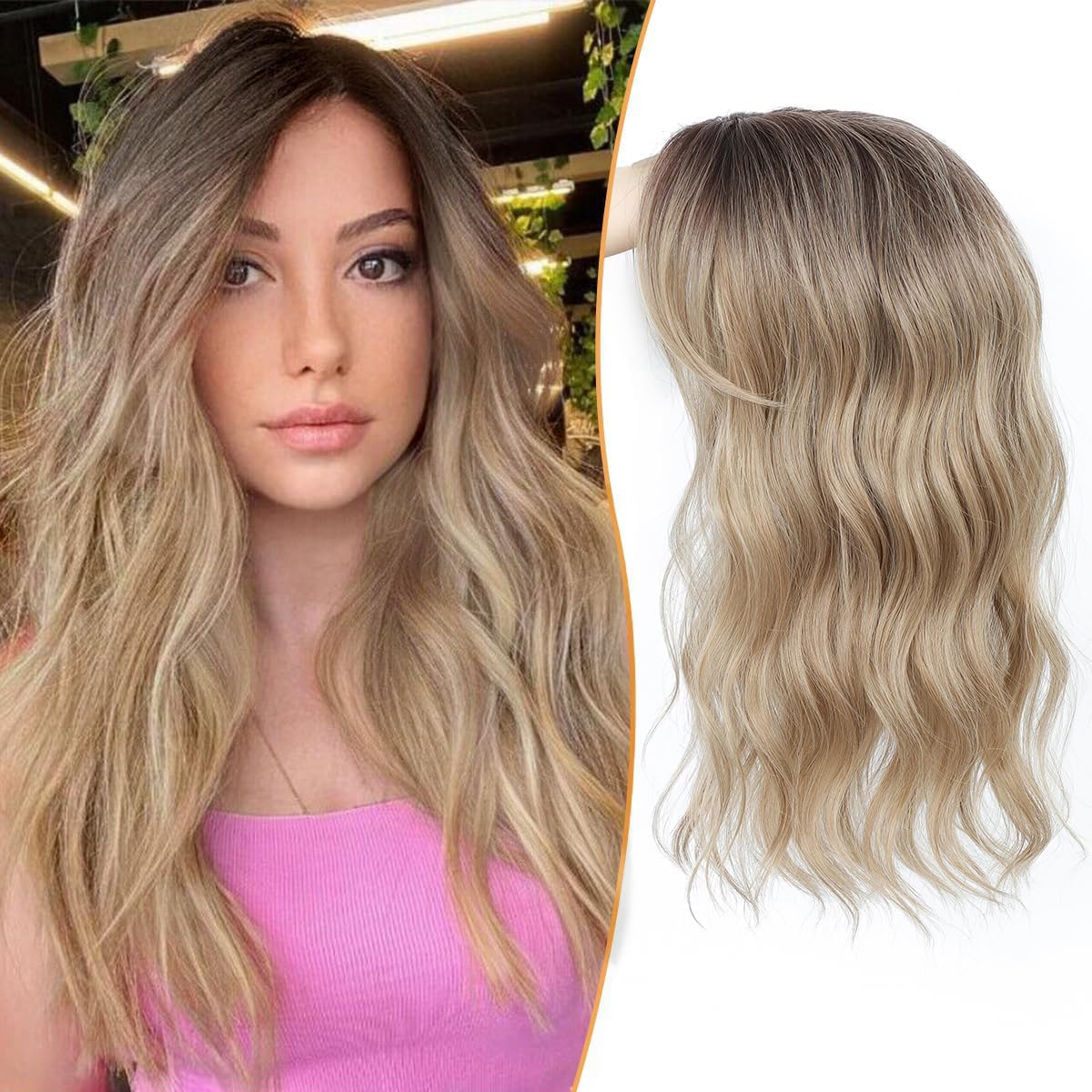⚡ Final Hours –⚡2026 New Lightweight & Breathable Wavy Hair Topper