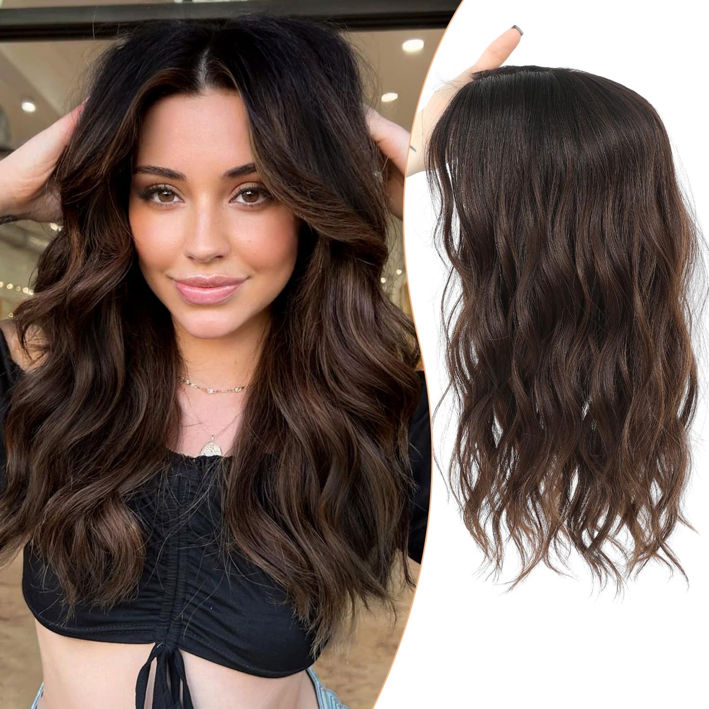 ⚡⚡ Final Hours –⚡2026 New Lightweight & Breathable Wavy Hair Topper