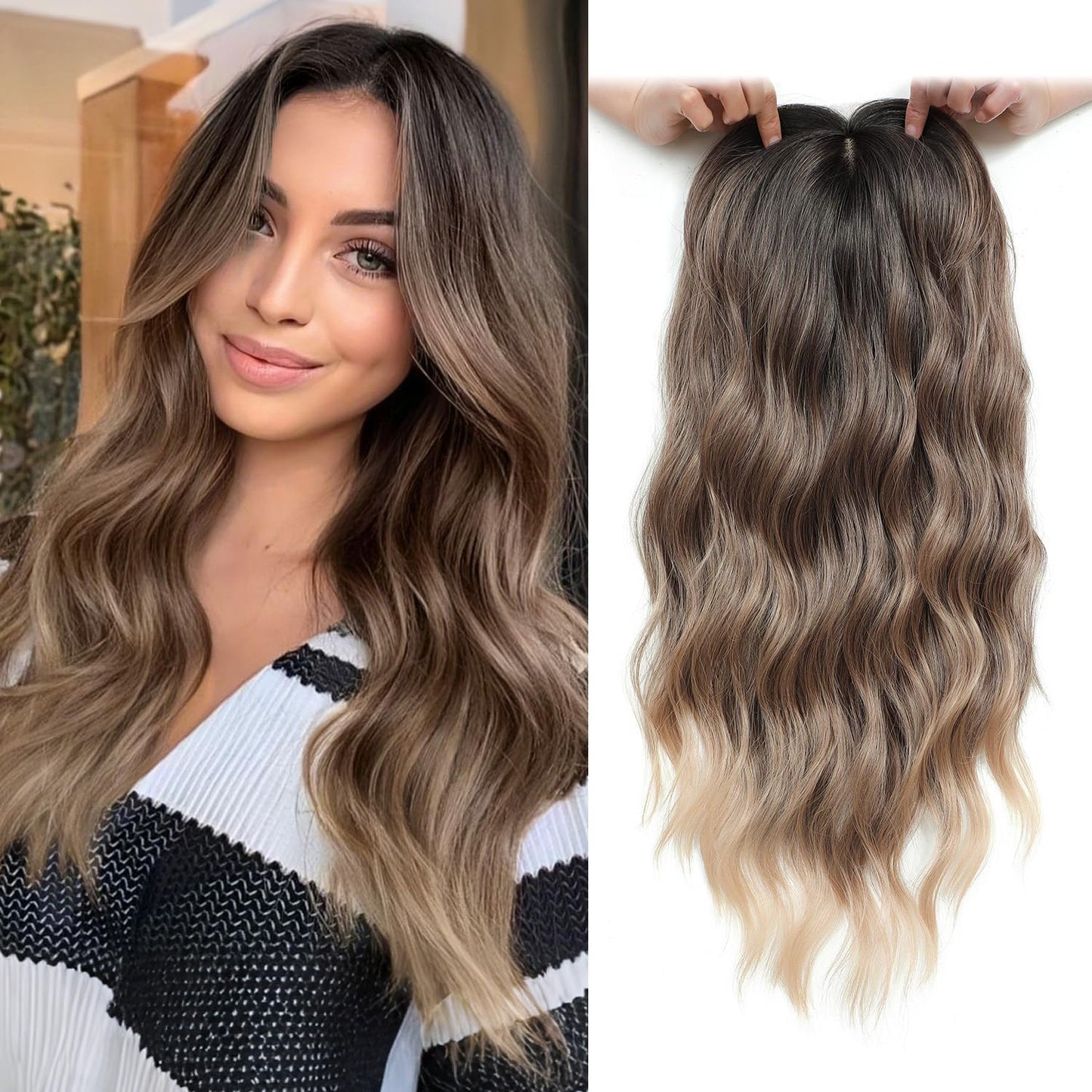 ⚡⚡ Final Hours –⚡2026 New Lightweight & Breathable Wavy Hair Topper