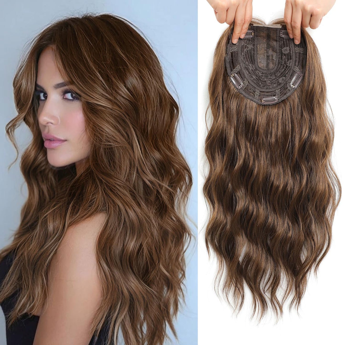 ⚡⚡ Final Hours –⚡2026 New Lightweight & Breathable Wavy Hair Topper