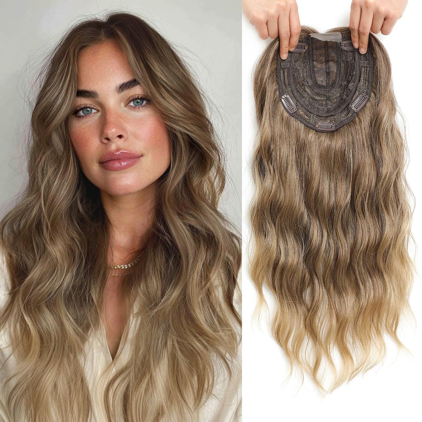 ⚡⚡ Final Hours –⚡2026 New Lightweight & Breathable Wavy Hair Topper