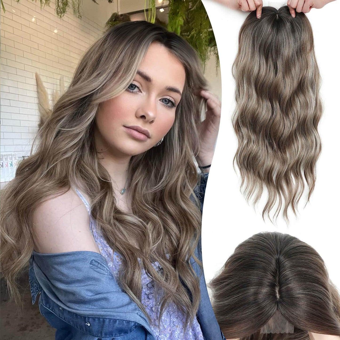 ⚡⚡ Final Hours –⚡2026 New Lightweight & Breathable Wavy Hair Topper